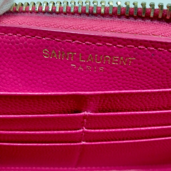 Saint Laurent Long Wallet Pink Leather - Picture 5 of 9